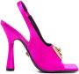 Versace medusa-plaque slingback sandals Pink - Thumbnail 1