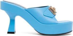 Versace Medusa platform mules Blue