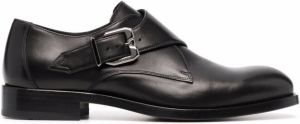 Versace Monk strap leather shoes Black