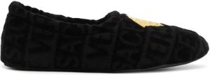 Versace monogram Medusa motif slippers Black