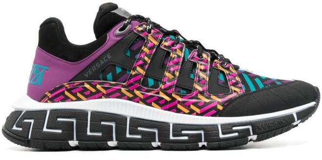 Versace multi-panel lace-up sneakers Black