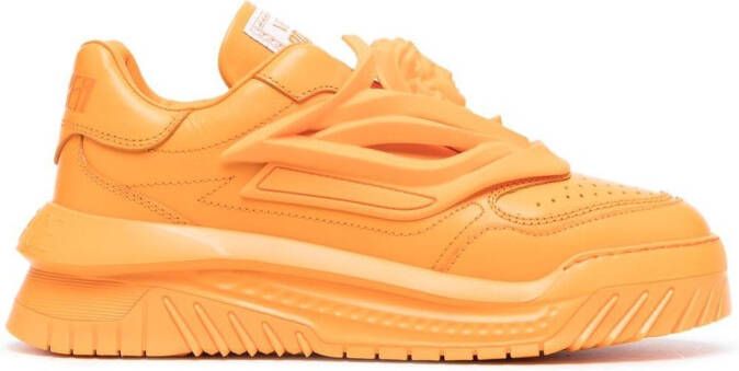 Versace Odissea chunky leather sneakers Orange