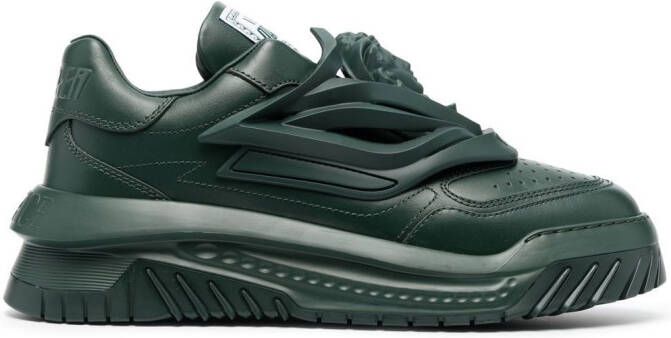 Versace Odissea chunky leather sneakers Green