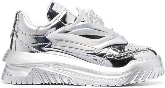 Versace Odissea metallic sneakers Silver