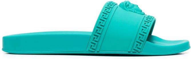 Versace Palazzo rubber slides Green