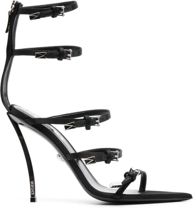 Versace Pin-Point 120mm sandals Black