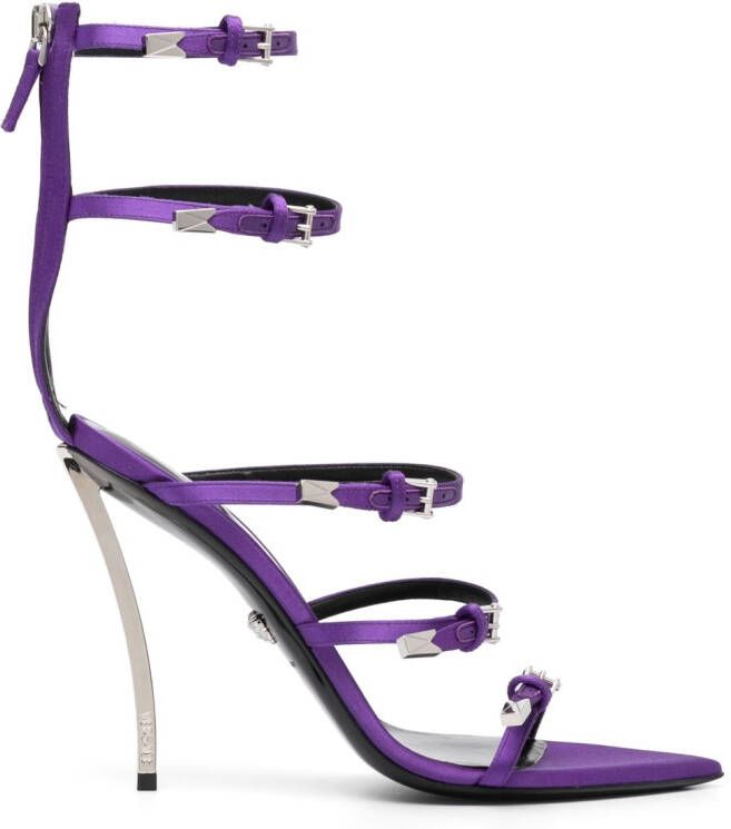 Versace Pin-Point 130mm sandals Purple