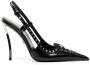 Versace Pinpoint 120mm lace-up pumps Black - Thumbnail 1