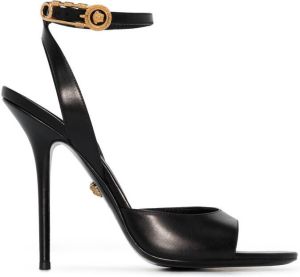 Versace Safety-Pin 130mm sandals Black