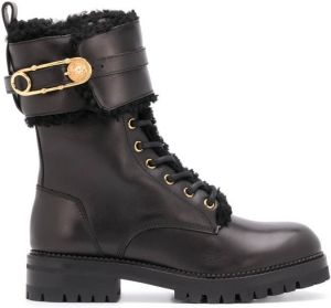 Versace Safety-Pin detail 40mm hiking boots Black