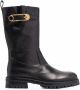 Versace Safety Pin mid-calf boots Black - Thumbnail 1