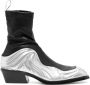 Versace Solare leather sock boots Black - Thumbnail 1