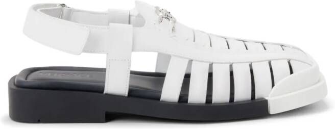 Versace strappy leather sandals White