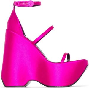 Versace Triplatform 170mm platform sandals Pink