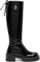 Versace Alia leather knee-high boots Black - Thumbnail 1