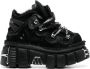 VETEMENTS 75mm platform leather sneakers Black - Thumbnail 1