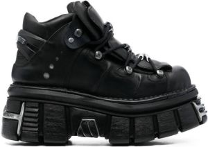 VETEMENTS 80mm chunky lace-up boots Black
