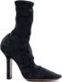 VETEMENTS crushed velvet sock boots Black - Thumbnail 1