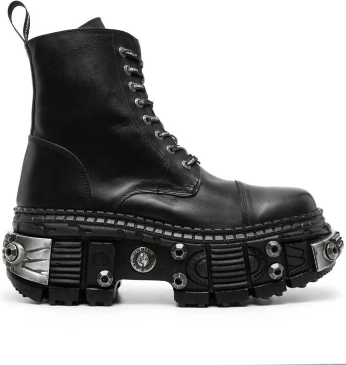 VETE TS x New Rock Destroyer leather boots Black