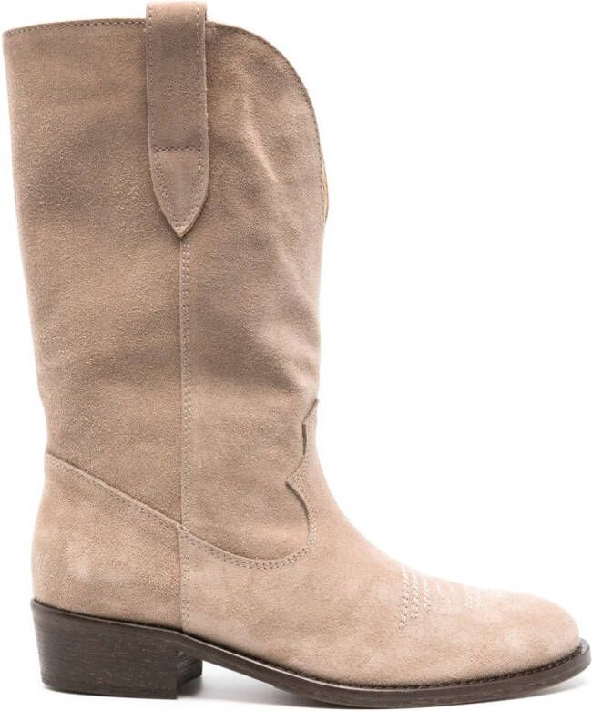 Via Roma 15 3381 ankle-length suede boots Neutrals