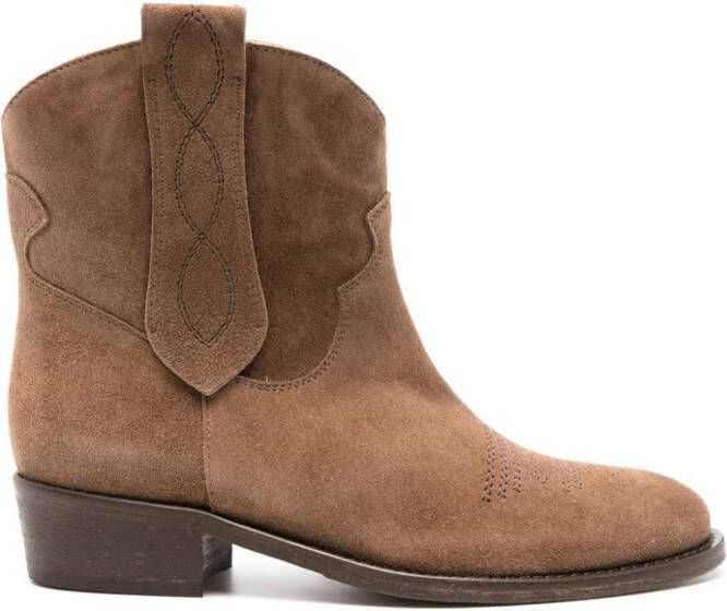 Via Roma 15 4035 ankle-length suede boots Brown