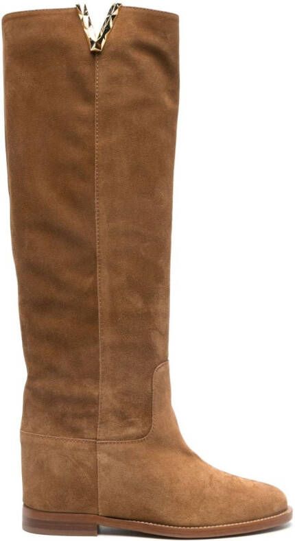 Via Roma 15 40mm suede boots Brown