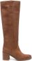 Via Roma 15 70mm leather boots Brown - Thumbnail 1