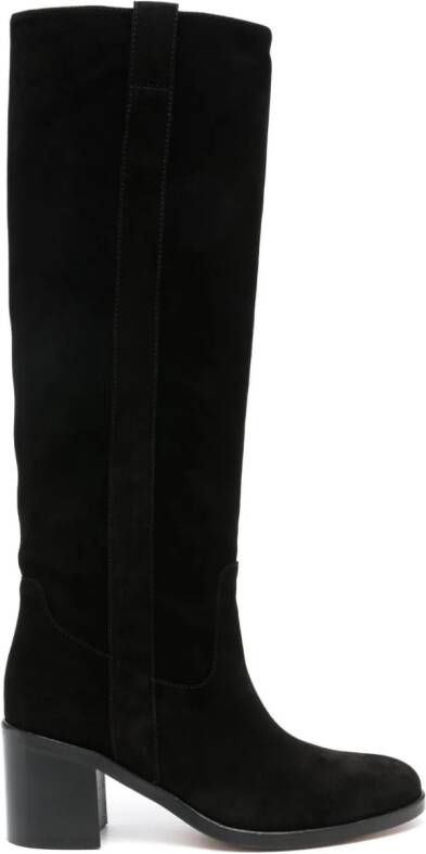 Via Roma 15 70mm suede boots Black