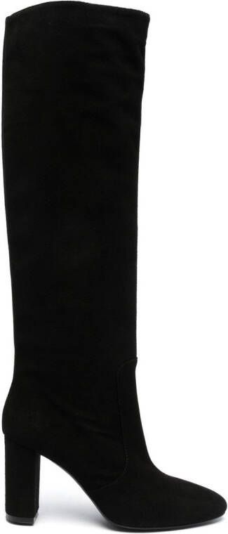 Via Roma 15 90mm block-heel boots Black