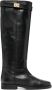 Via Roma 15 buckle-detail leather knee-high boots Black - Thumbnail 1