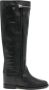 Via Roma 15 decorative-zip leather boots Black - Thumbnail 1
