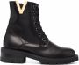 Via Roma 15 embellished lace-up combat boots Black - Thumbnail 1