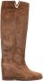 Via Roma 15 knee-length leather boots Brown - Thumbnail 1