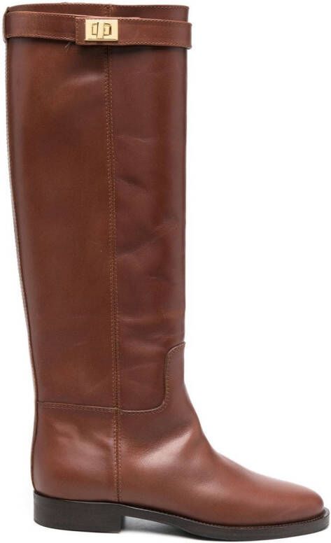 prijs Berouw sap Via Roma 15 knee-length leather boots Brown - Dressed.com