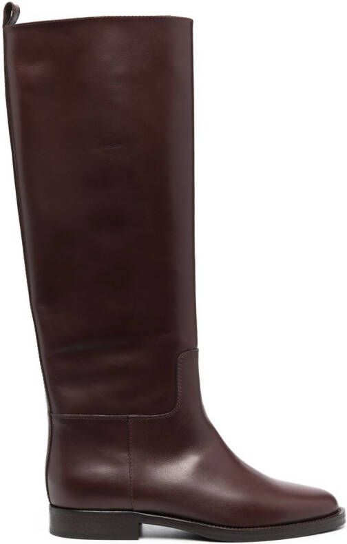 Via Roma 15 leather knee-length boots Brown