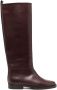 Via Roma 15 leather knee-length boots Brown - Thumbnail 1