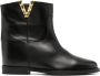 Via Roma 15 Santa Monica leather ankle boots Black - Thumbnail 1