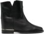 Via Roma 15 side slit-detail ankle boots Black - Thumbnail 1