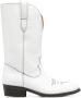 Via Roma 15 stitch-embellished western boots White - Thumbnail 1