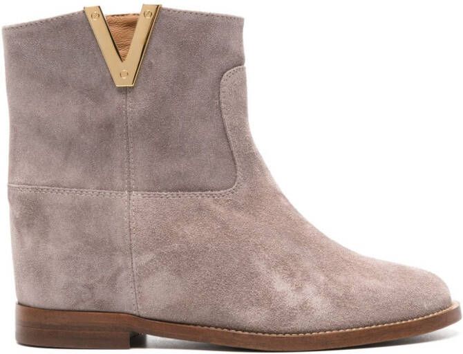 Via Roma 15 Stivale suede ankle boots Neutrals