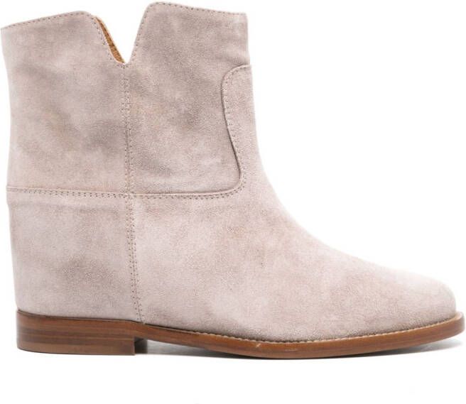 Via Roma 15 suede ankle boots Neutrals