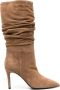 Via Roma 15 suede mid-calf boots Brown - Thumbnail 1