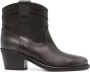 Via Roma 15 Texan 65mm leather ankle boots Brown - Thumbnail 1