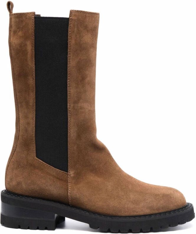 Via Roma 15 Velour suede boots Brown