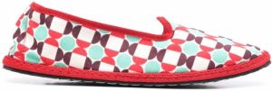 Vibi Venezia mosaic print loafer-slippers Red