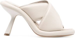 Vic Matie 105mm leather open-toe mules White