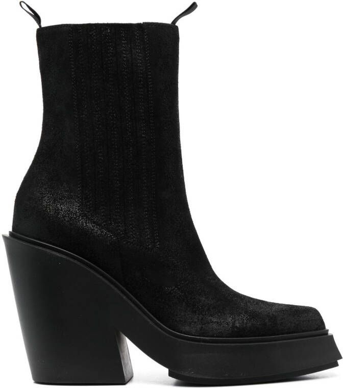 Vic Matie 110mm leather ankle boots Black