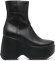 Vic Matie 110mm leather platform boots Black - Thumbnail 1