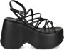 Vic Matie 110mm platform leather sandals Black - Thumbnail 1