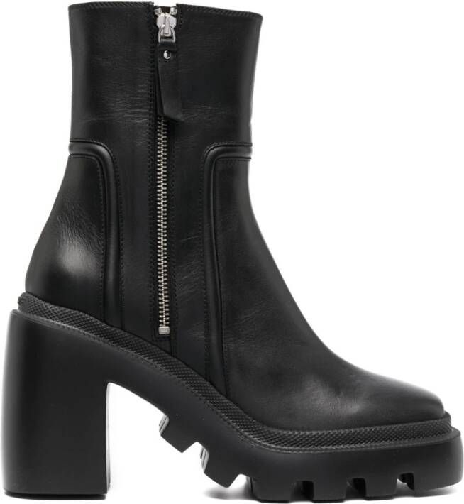 Vic Matie 120mm leather platform boots Black